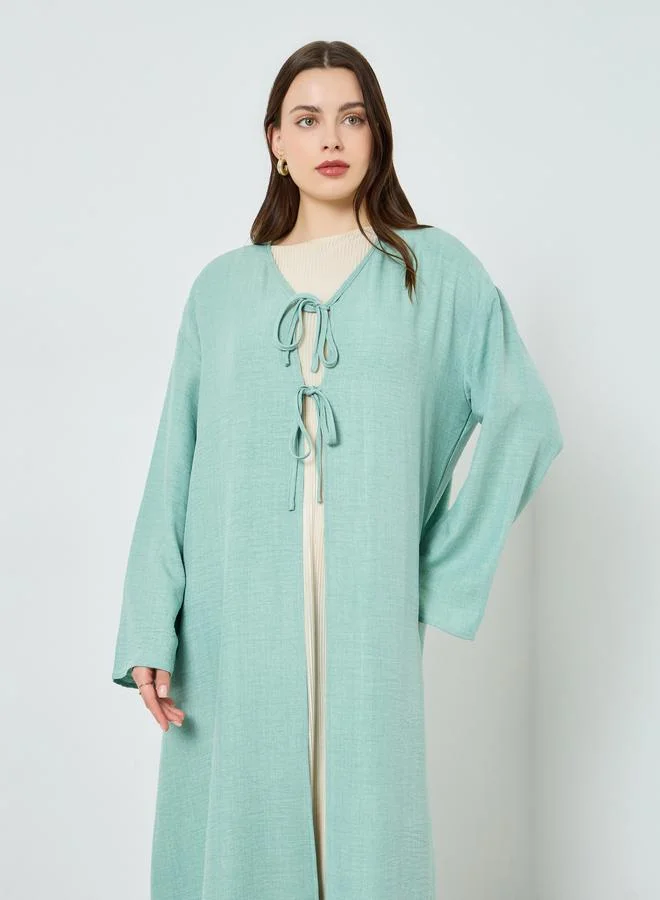 ستايلي كيمونو برباط أمامي مزدوج للنساء